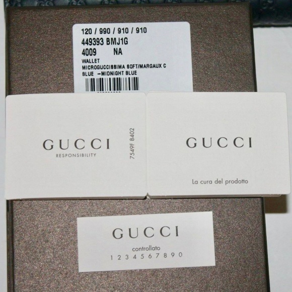 Gucci GG MICROGUCCISSIMA Wallet in Blue - Picture 8 of 8